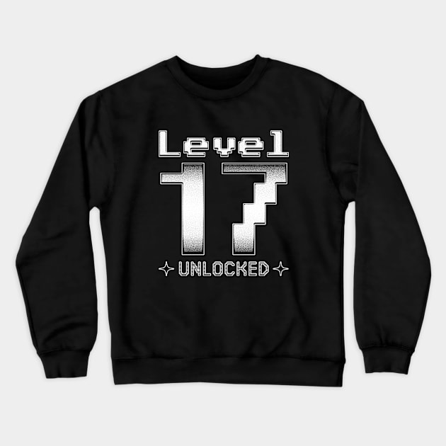 Level 17 Unlocked Crewneck Sweatshirt by  magiccatto